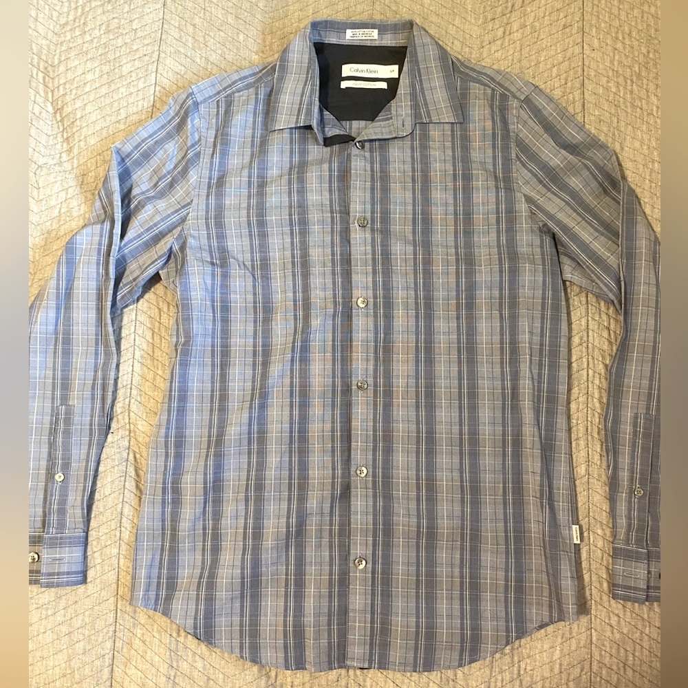 Calvin Klein Plaid Men’s Dress Shirt